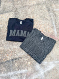 Black on Black Mama/Mini Puff Tees