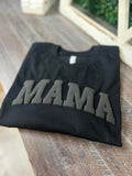 Black on Black Mama/Mini Puff Tees